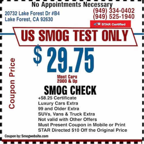 Smog Check Coupon Lake Forest